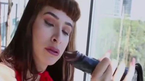 fine TS Alexa Scout Stuffs backdoor With darksome sex dildo