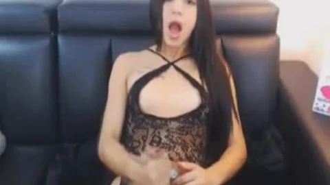 naughty legal age teenager tranny Stroking Her Hard penis