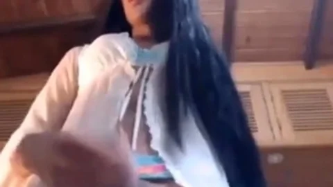 lusty lady-man latina Strokes Her Shecock