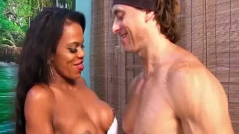 ebon shelady Lavinia Magalhaes And A Whate chap fuck Each Other Up The ass