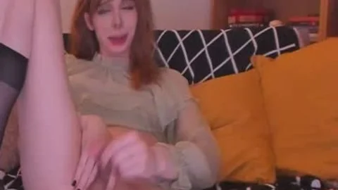 tranny horny As Hell undresses under Her web camera And wank