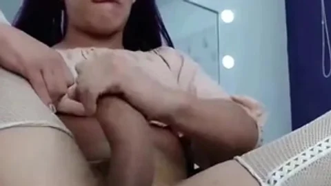 skinny latina legal age teenager shemale In nylons Plays With Her dark hole And large 10-Pounder On web camera