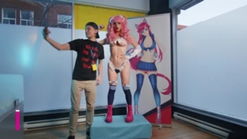 Trans Angels: Perky Tittied Tgirl Rides Hard Until Climax