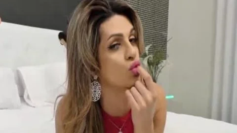 Sultry shemale Janaina Carvalho disrobes And bonks Herself With A dildo