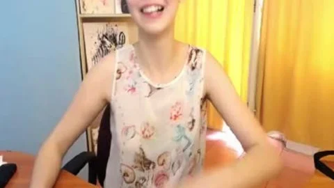 alluring Short Hair legal age teenager shelady Teasing And Cumming On web camera