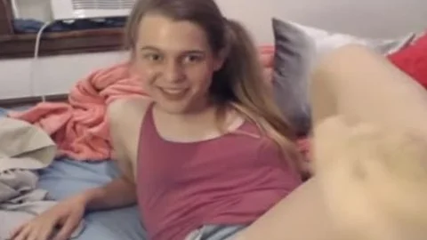 yummy teen shemale Playing With Her sex toy