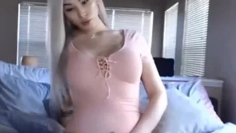 breasty blonde shelady Playing With Her penis In A naughty Leotard