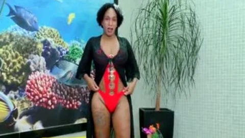 TS Granny Adrieli Pinheiro Self Sucks Her big Horse 10-Pounder And Cums In mouth