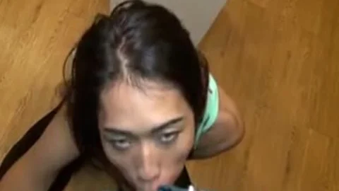 long Legged Super girl In black Leggings With Blue Eyes