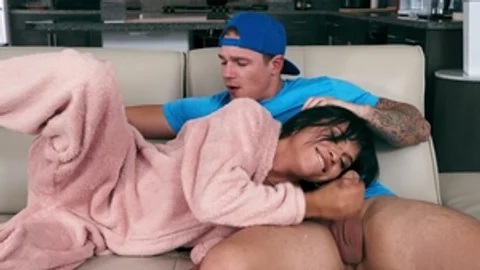 Trans Angels: Hunky Friend Penetrates Raven-Haired Babe