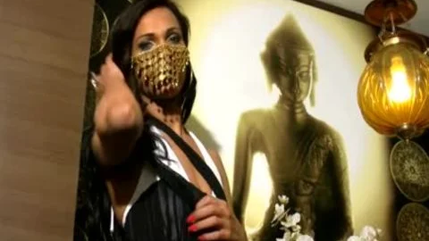 Mysterious sheboy With gigantic rod Jerking