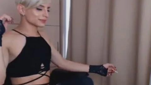 Trans Masturbate rigid weenie On Live webcam