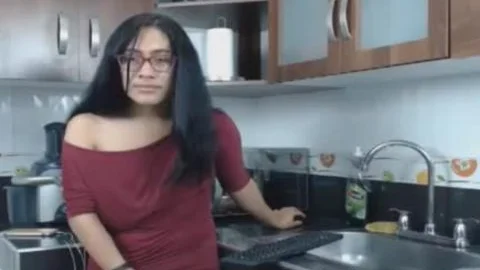 Nerdy ladyboy Flashing large penis And butthole
