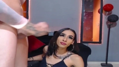 sucking A big penis On web camera