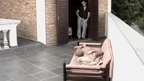 young Fair-haired shemale Melissa Merlin With enormous Jugs Is Fond Of Having Peanut Butter At The Patio