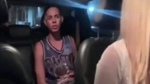 Blond ladyboy Predator Taxi Driver Pick Up A Street Boyx