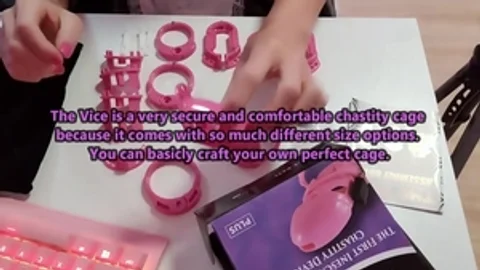 Sissy Joyce - The Vice Complete Chastity Cage Review And Guide - ALL SIZES