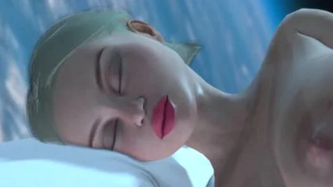 charming Sci-fi Android Dickgirl Plays With A charming lewd blond In The Space Station